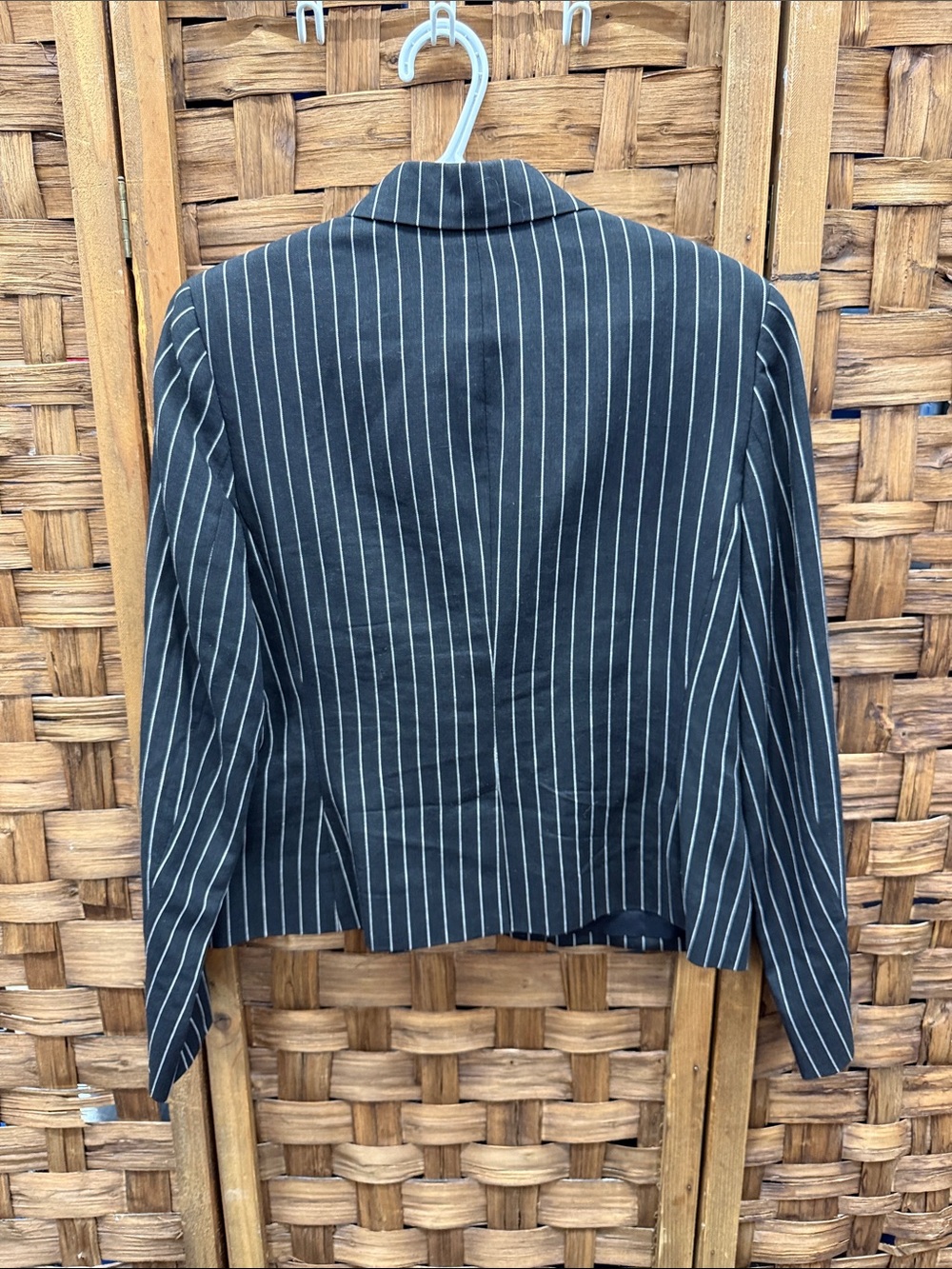 Lauren Ralph Lauren Black Pinstripe Tailored Blazer - Picture 3 of 5